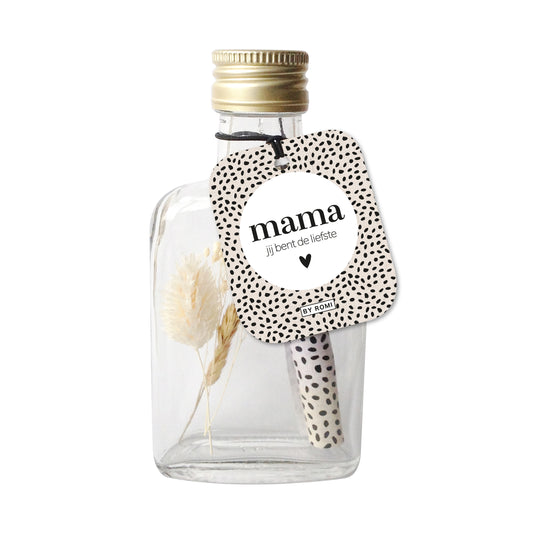 Wensflesje met briefje | Mama jij bent de liefste