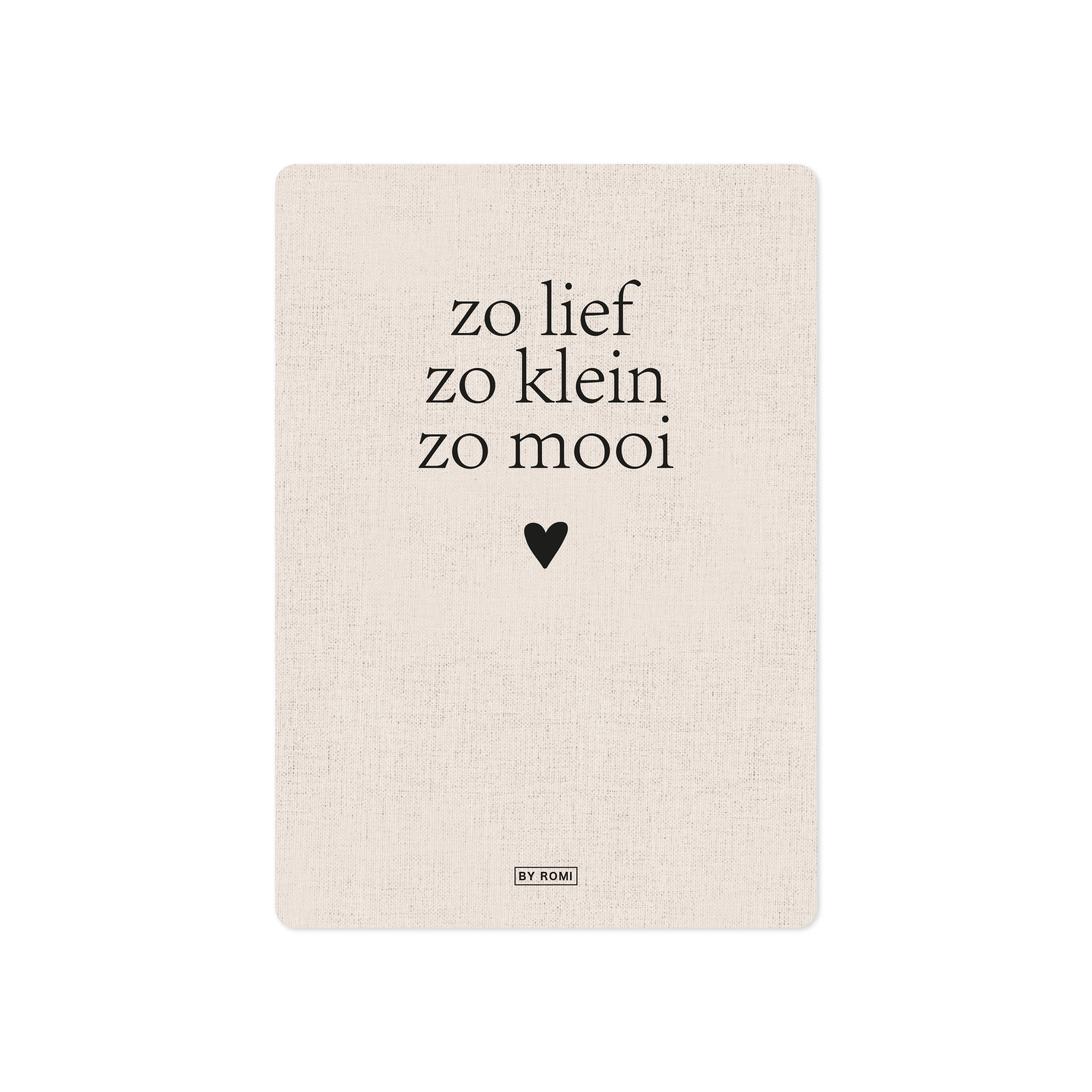 Baby Kaart | Zo lief, zo klein, zo mooi