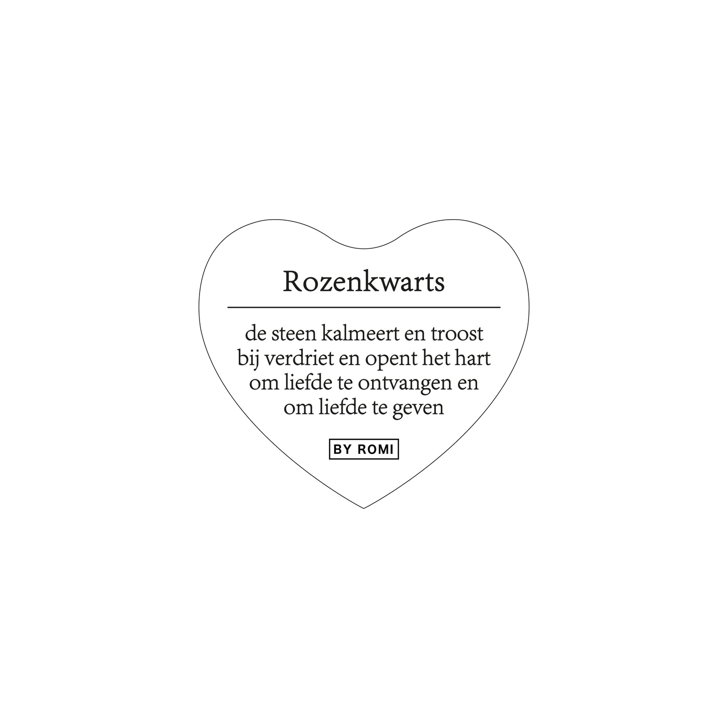 Rozenkwarts in hartje