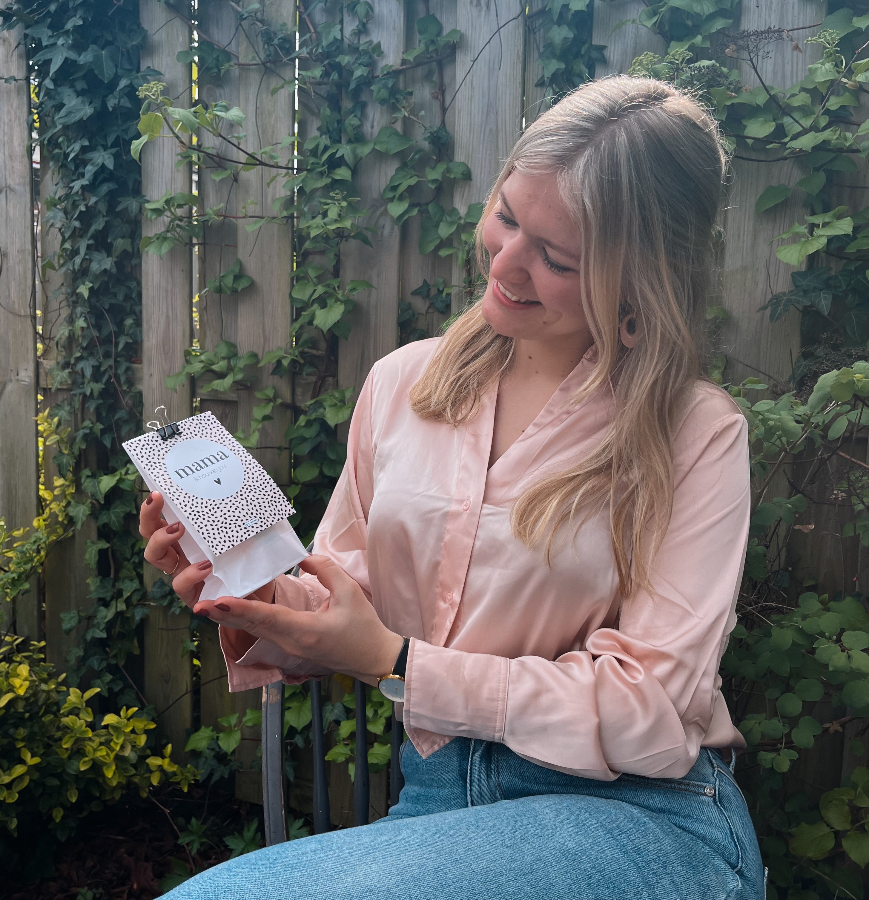 Thee in zakje met kaart  | Mama ik hou van jou