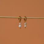 Oorbellen met zoetwaterparels | goud