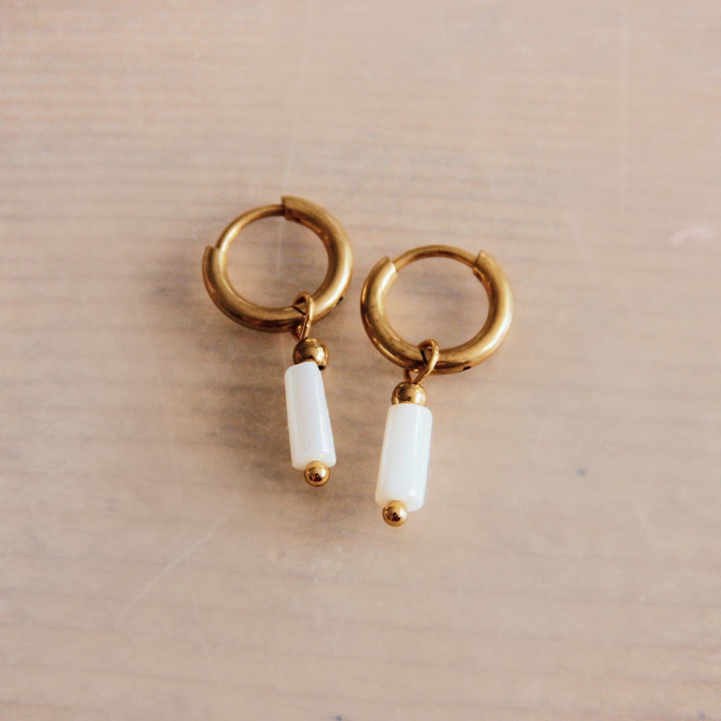 Oorringen | parel | goud