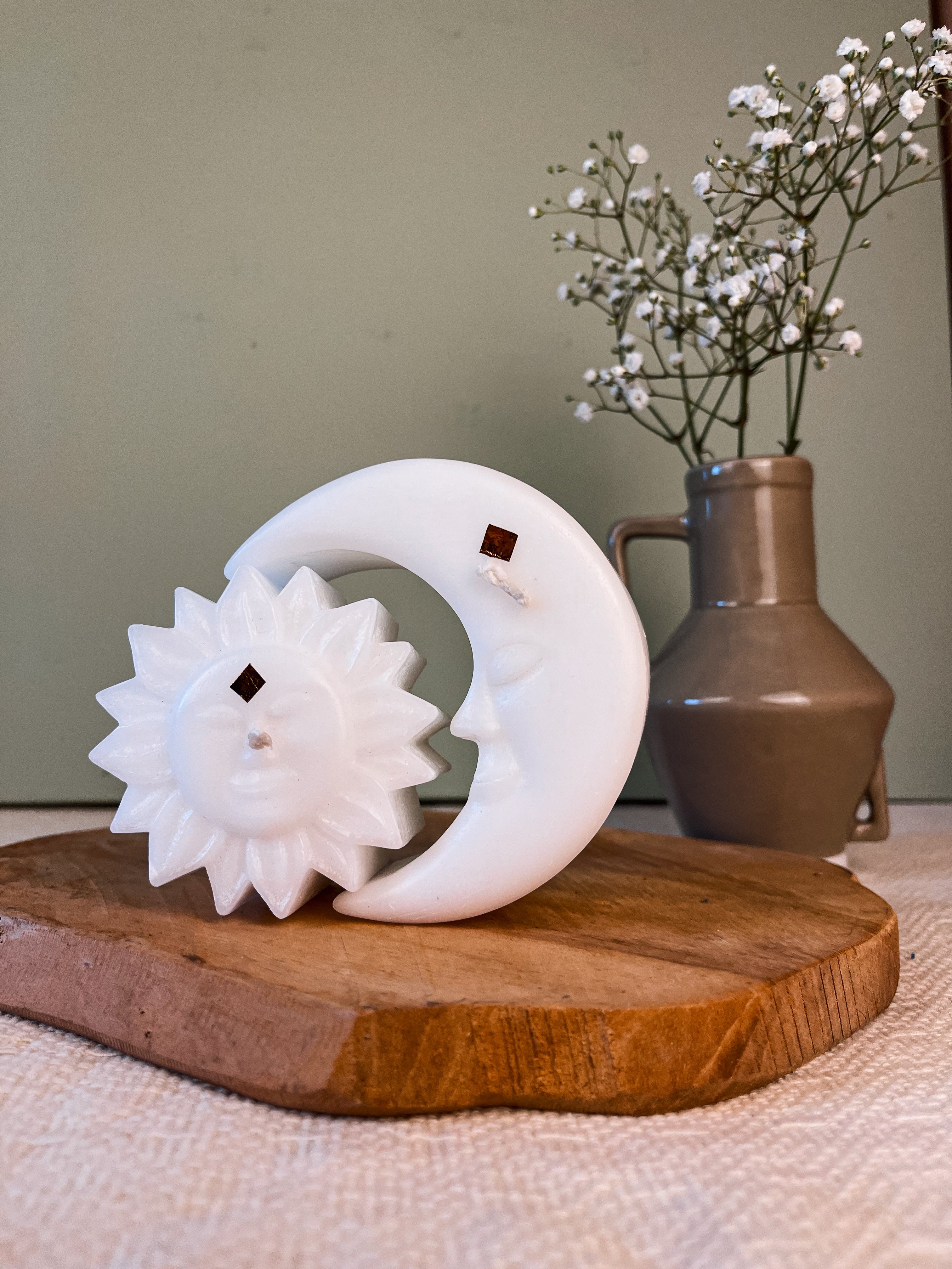 Kaarsen | To the sun & moon | wit