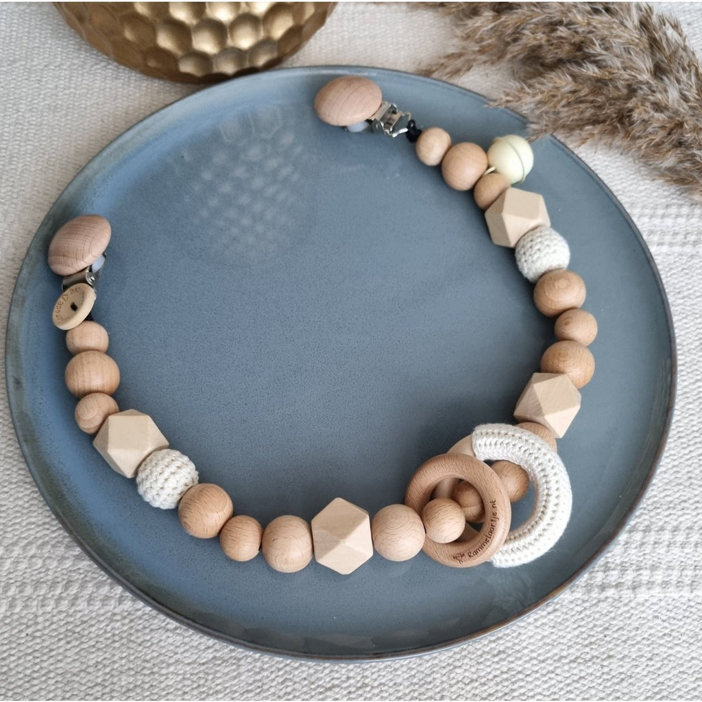 Wagenspanner basic hout - Creme