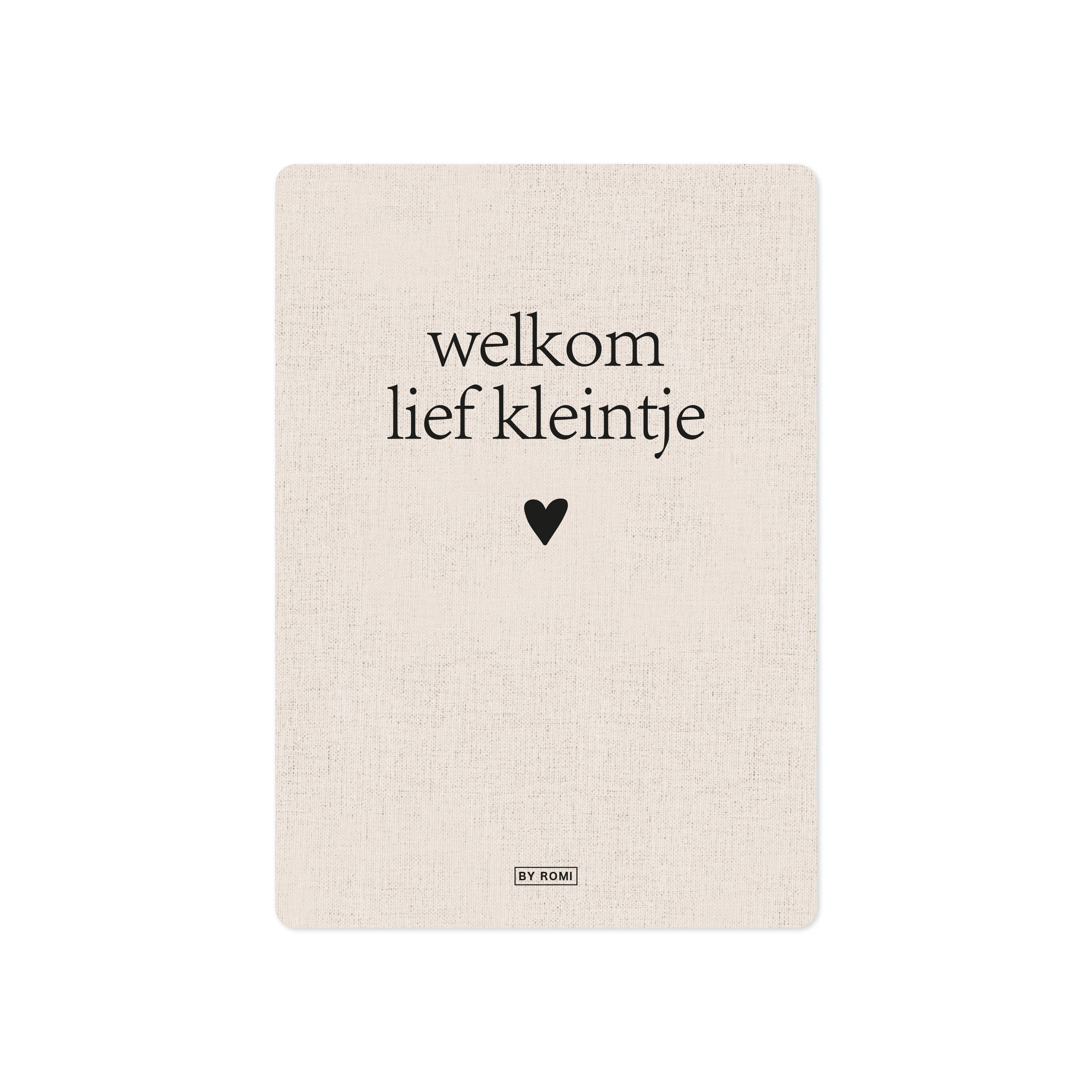 Kaart | Welkom lief kleintje
