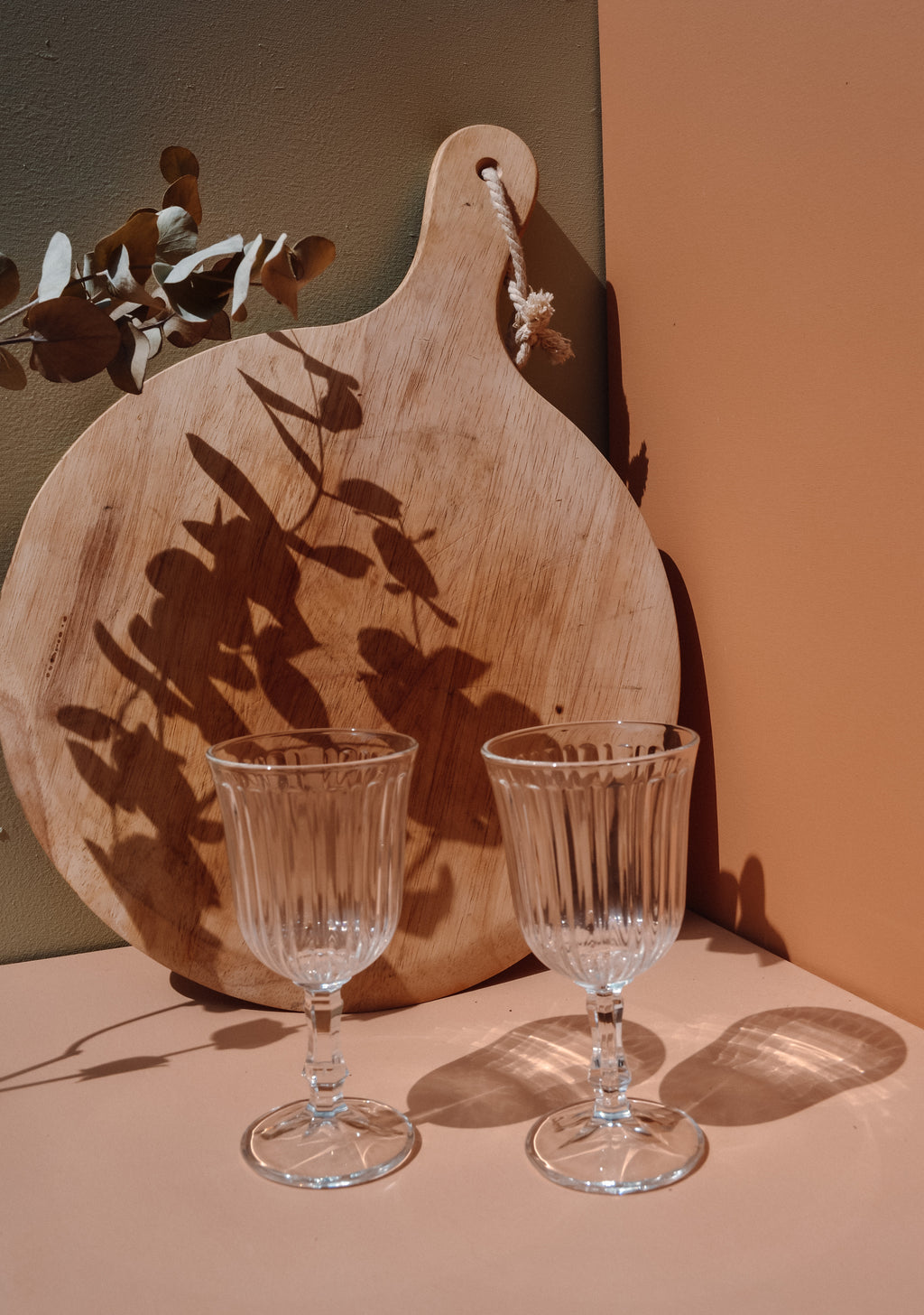 Romantische wijnglas met motief