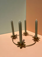 Kaarsenhouder bloem goud