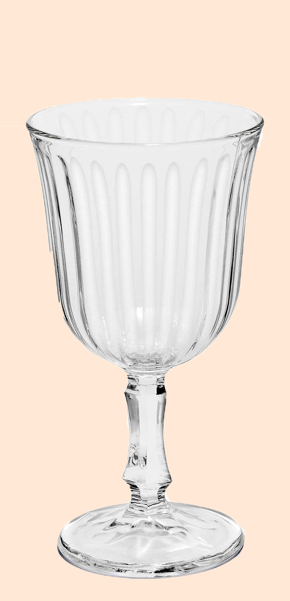 Romantische wijnglas met motief